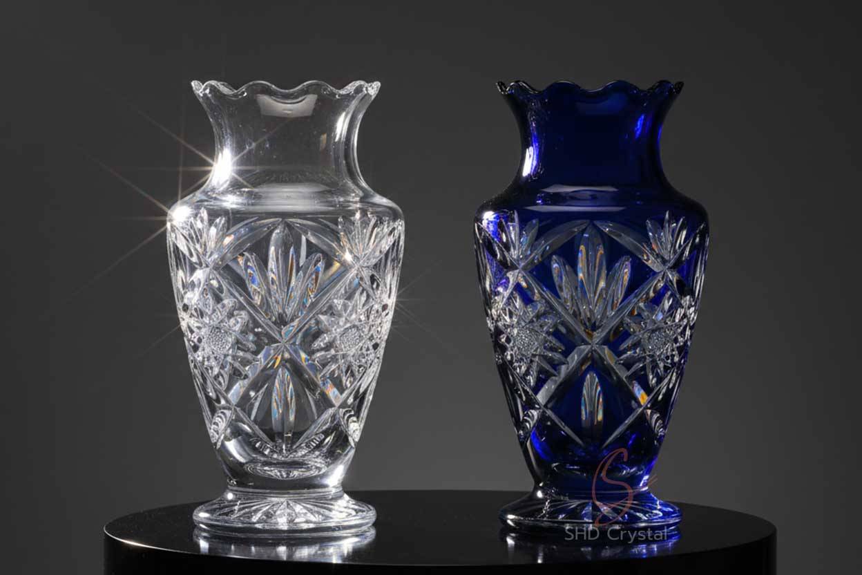 crystal vase carving