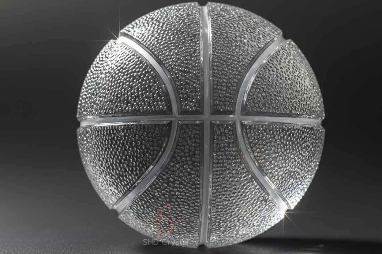 custom crystal glass basketball