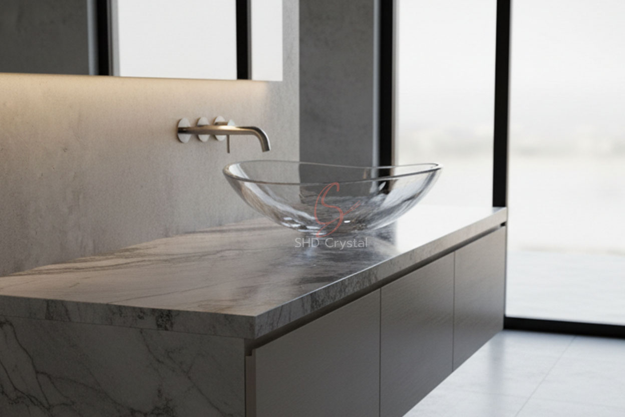 custom glass sink