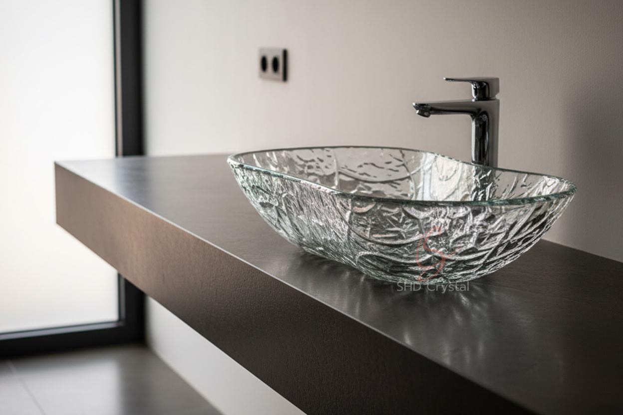 custom glass washbasins