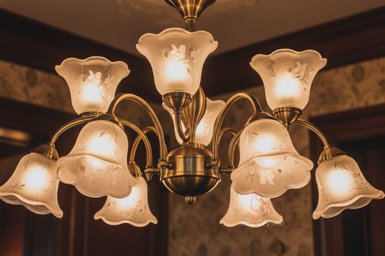 flower bud glass lamp shades factory