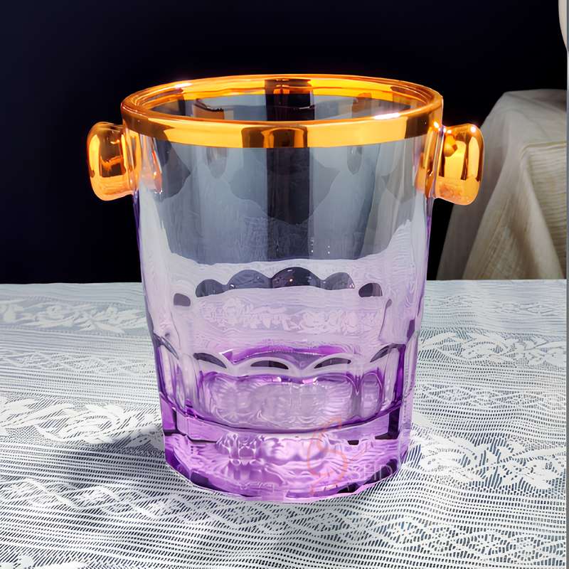 Amethyst Ombre Crystal Ice Bucket