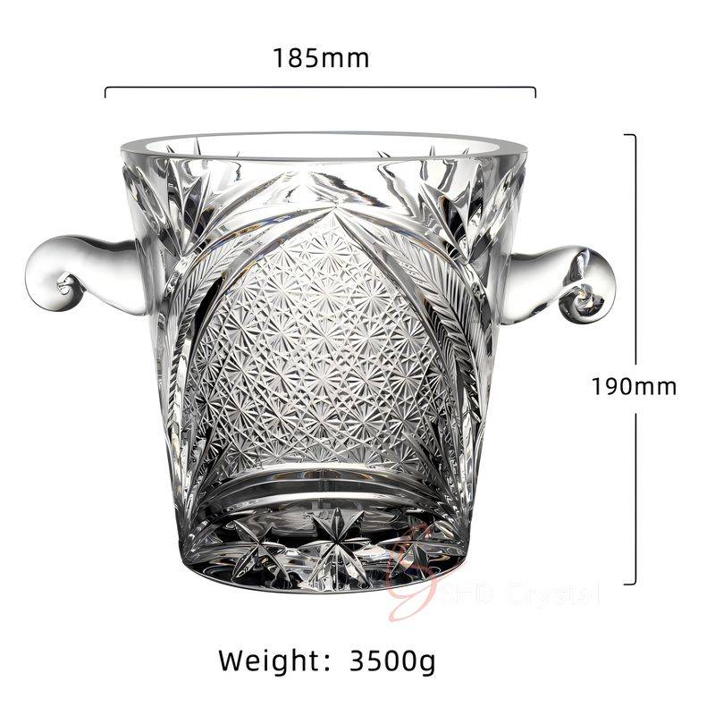 Cathedral Engraved Crystal Ice Bucket