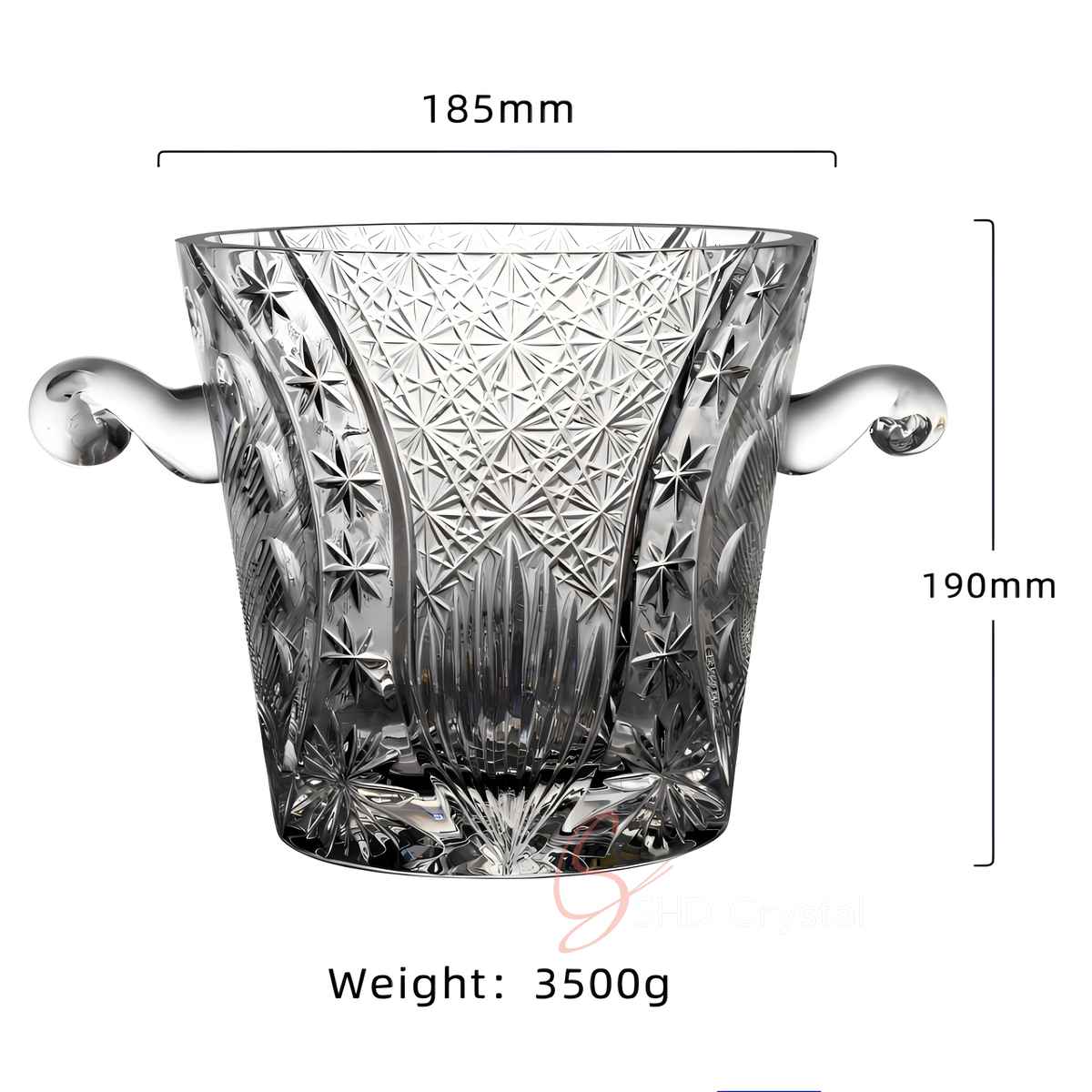 Imperial Starburst Crystal Ice Bucket
