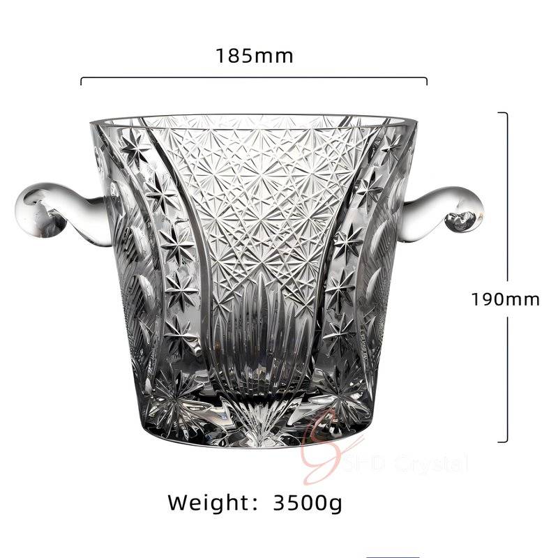 Imperial Starburst Crystal Ice Bucket