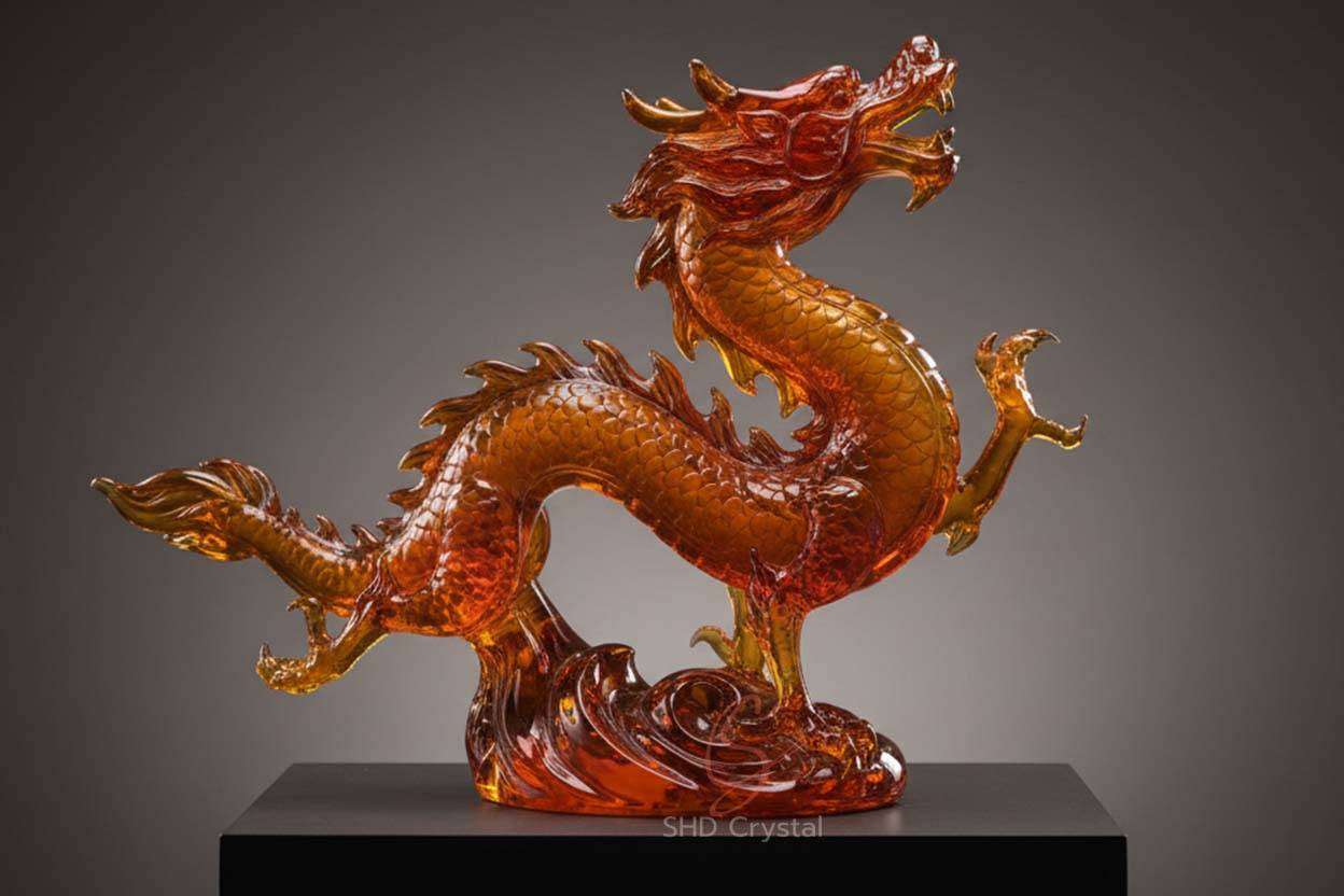 one-piece molded glass sculpture