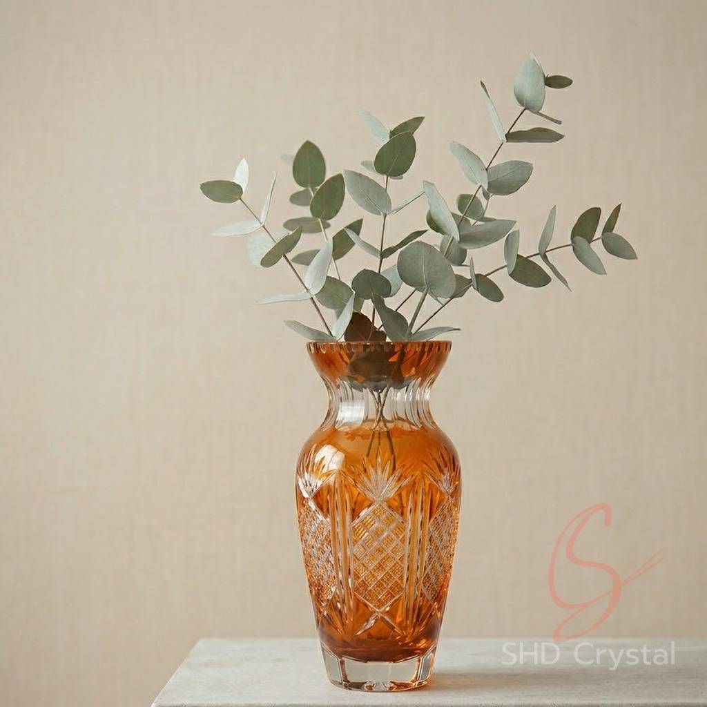 orange glass vase factory