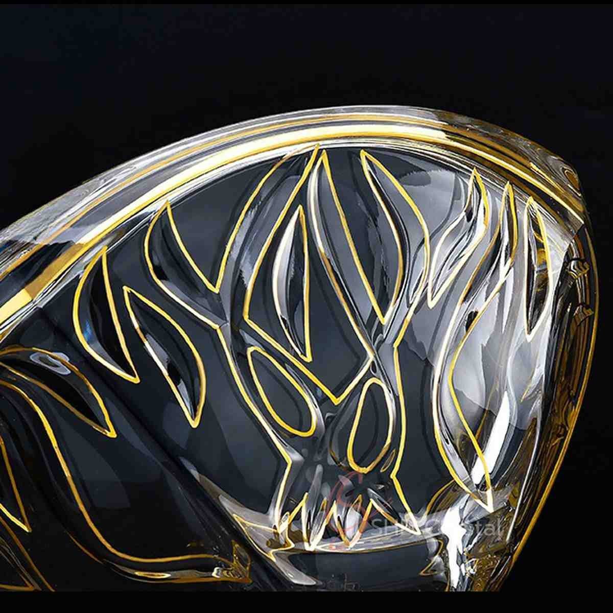 gold glass pedestal fruit bowl