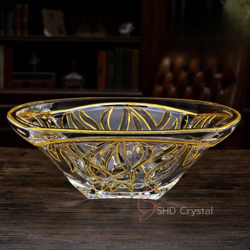 Nature Song Gold Glass Fruit Bowl (Large)