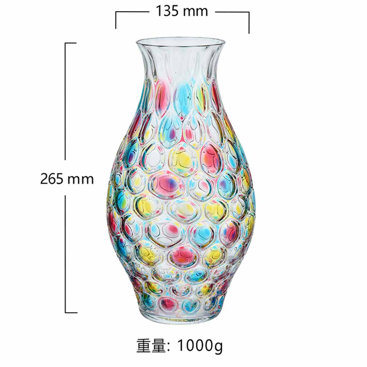 Chromatic Bubble Crystal Vase