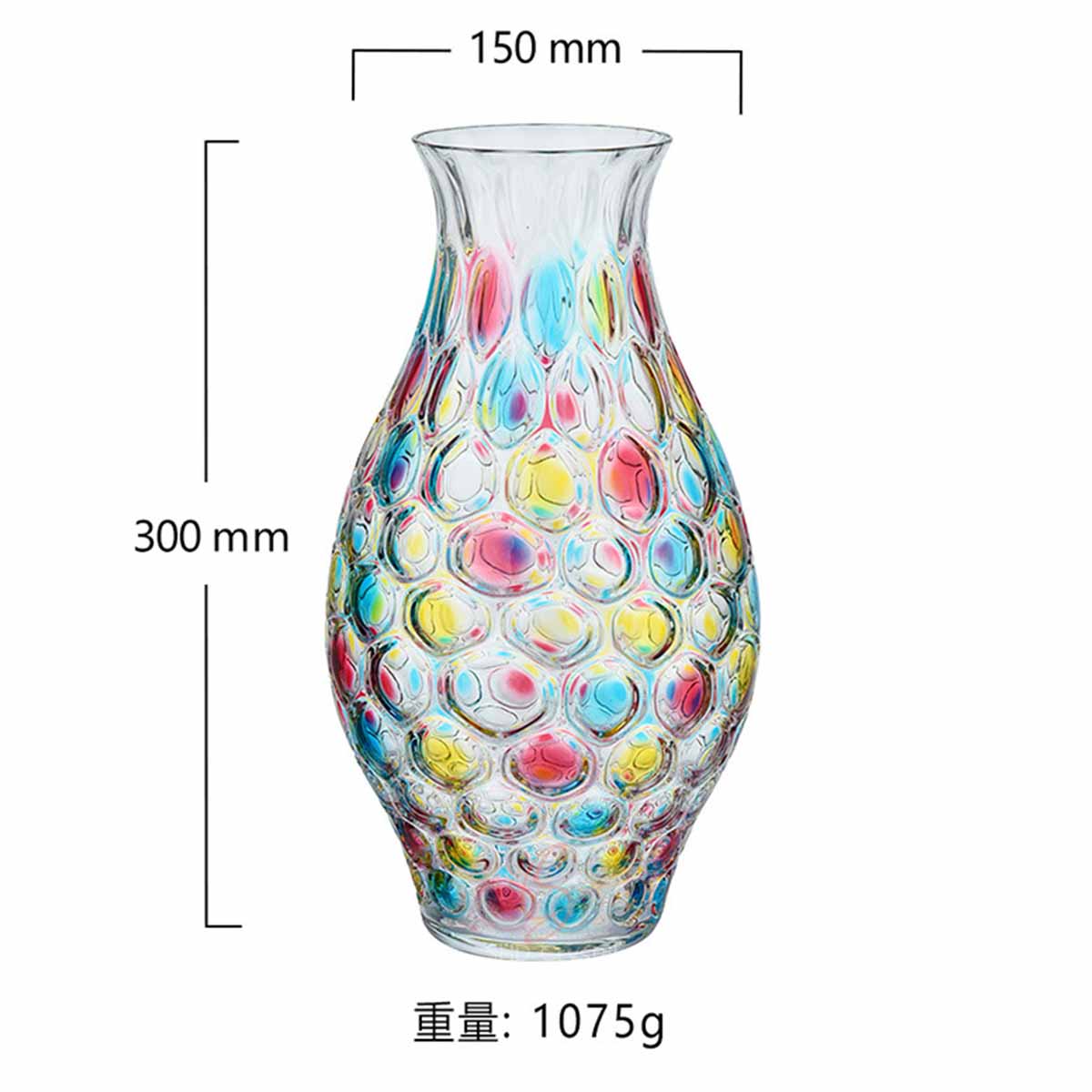 Chromatic Bubble Crystal Vase