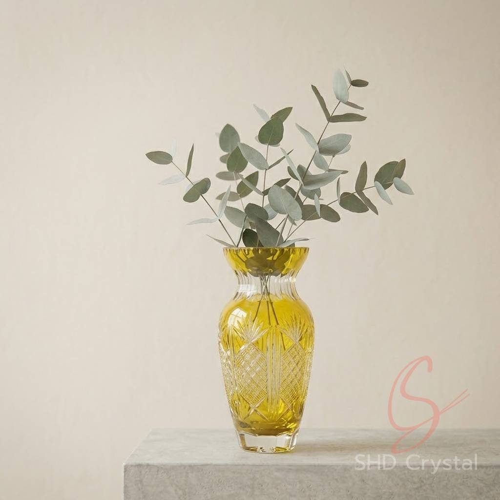 yellow glass vase factory