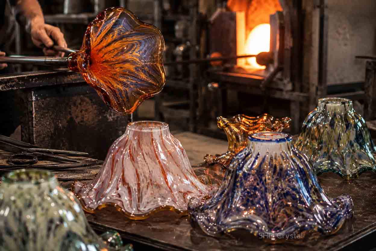 Murano-style artistic lampshade