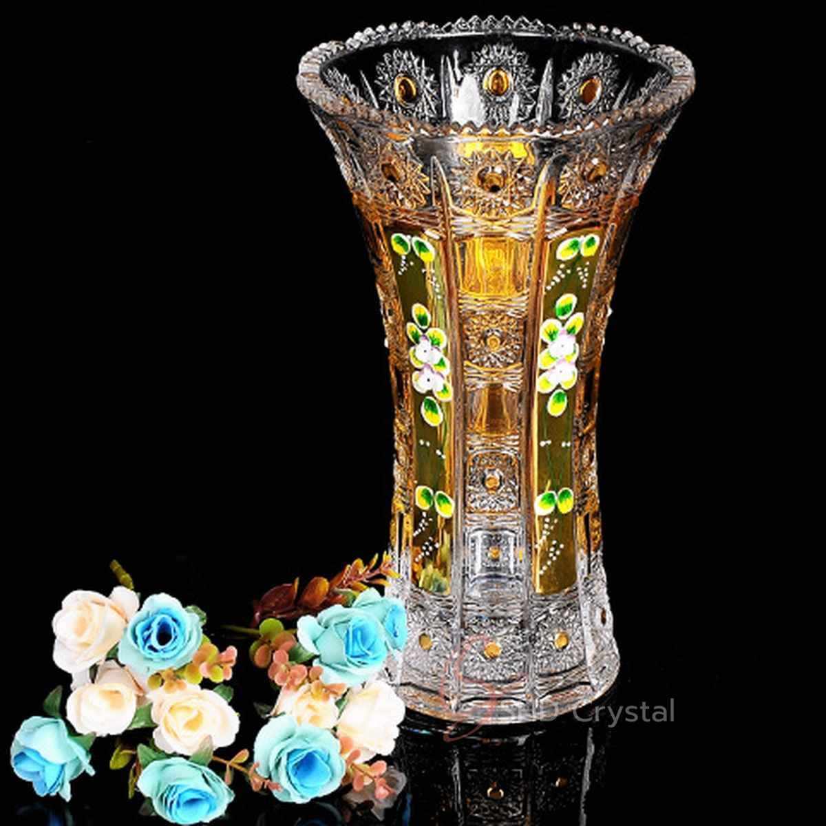 Imperial Gilded Enamel Crystal Vase