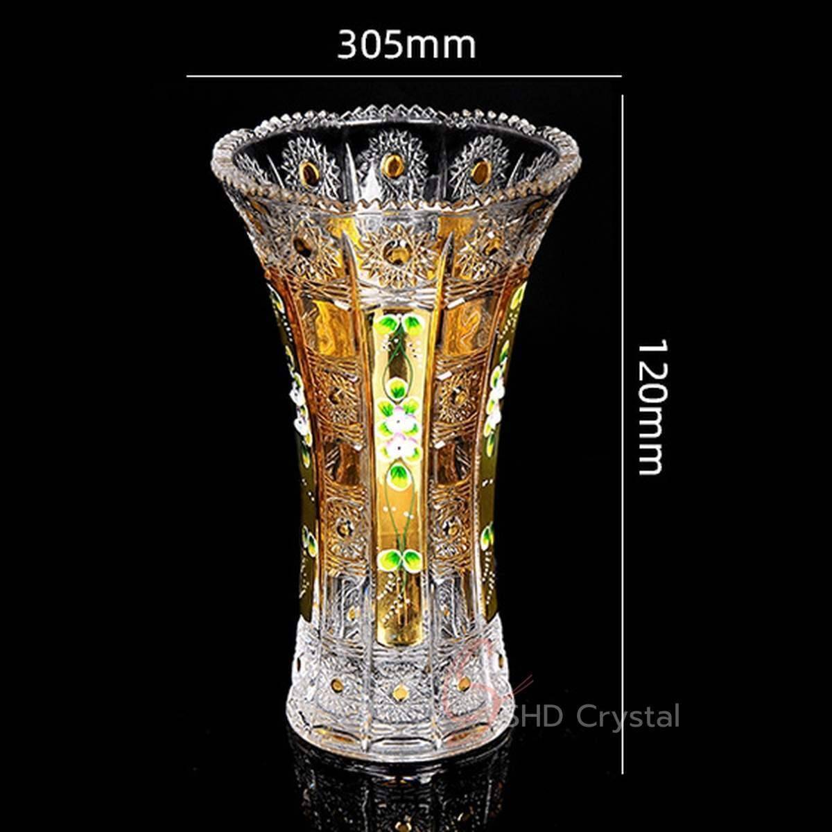 Imperial Gilded Enamel Crystal Vase