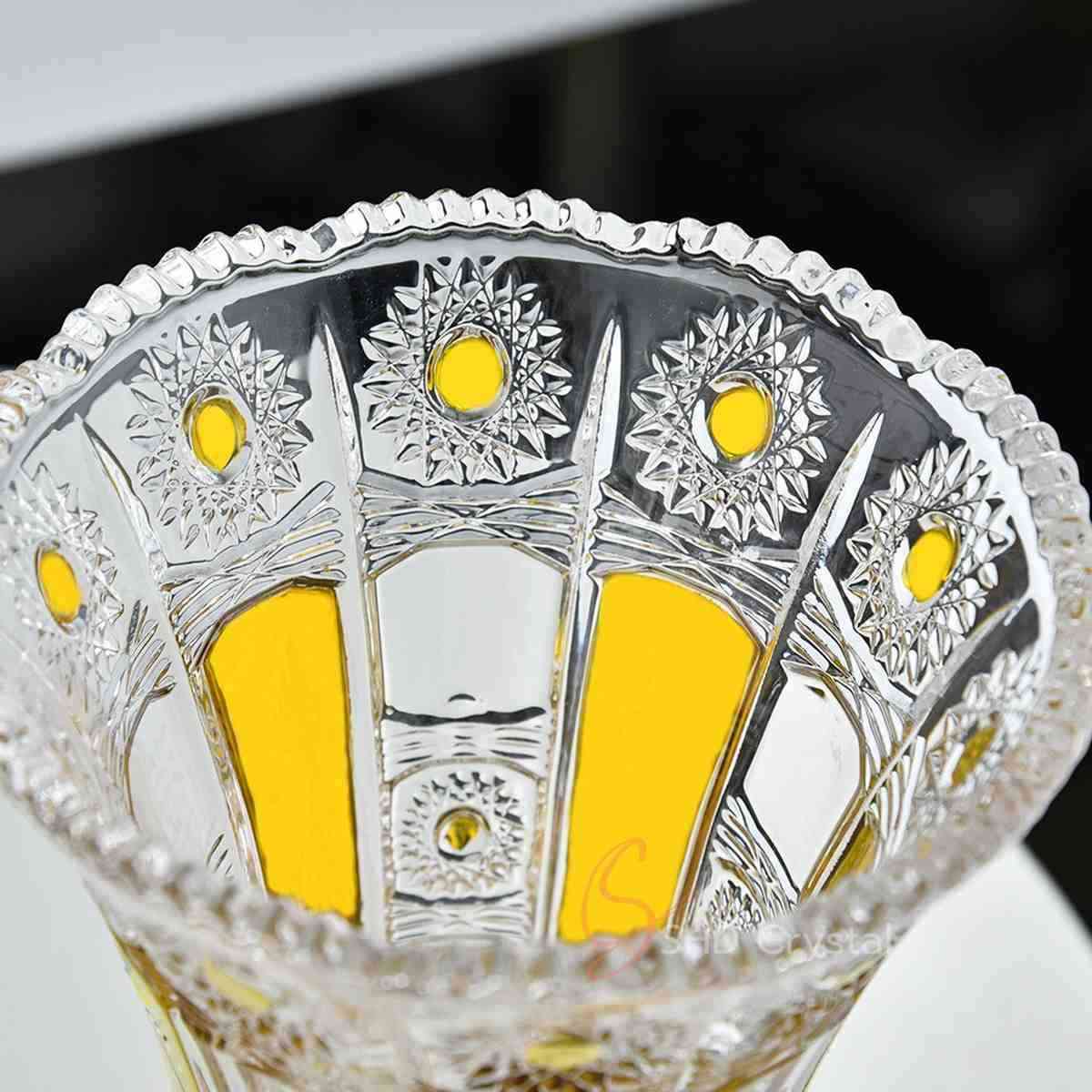 Imperial Gilded Enamel Crystal Vase