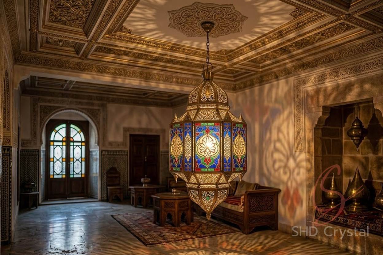 arabesque glass detailing