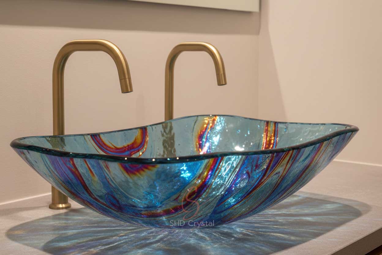 artistic glass sink factory