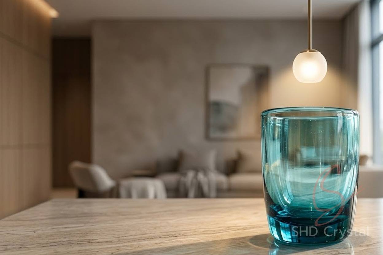 balanced light glass decor