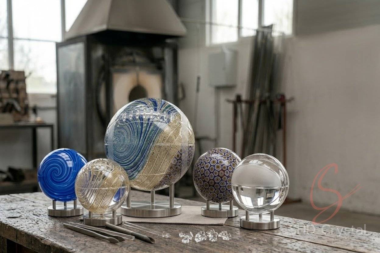 bespoke crystal glass basketball