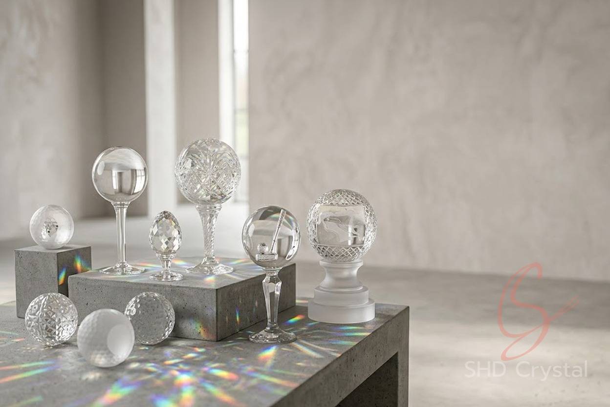 bespoke crystal glass golf
