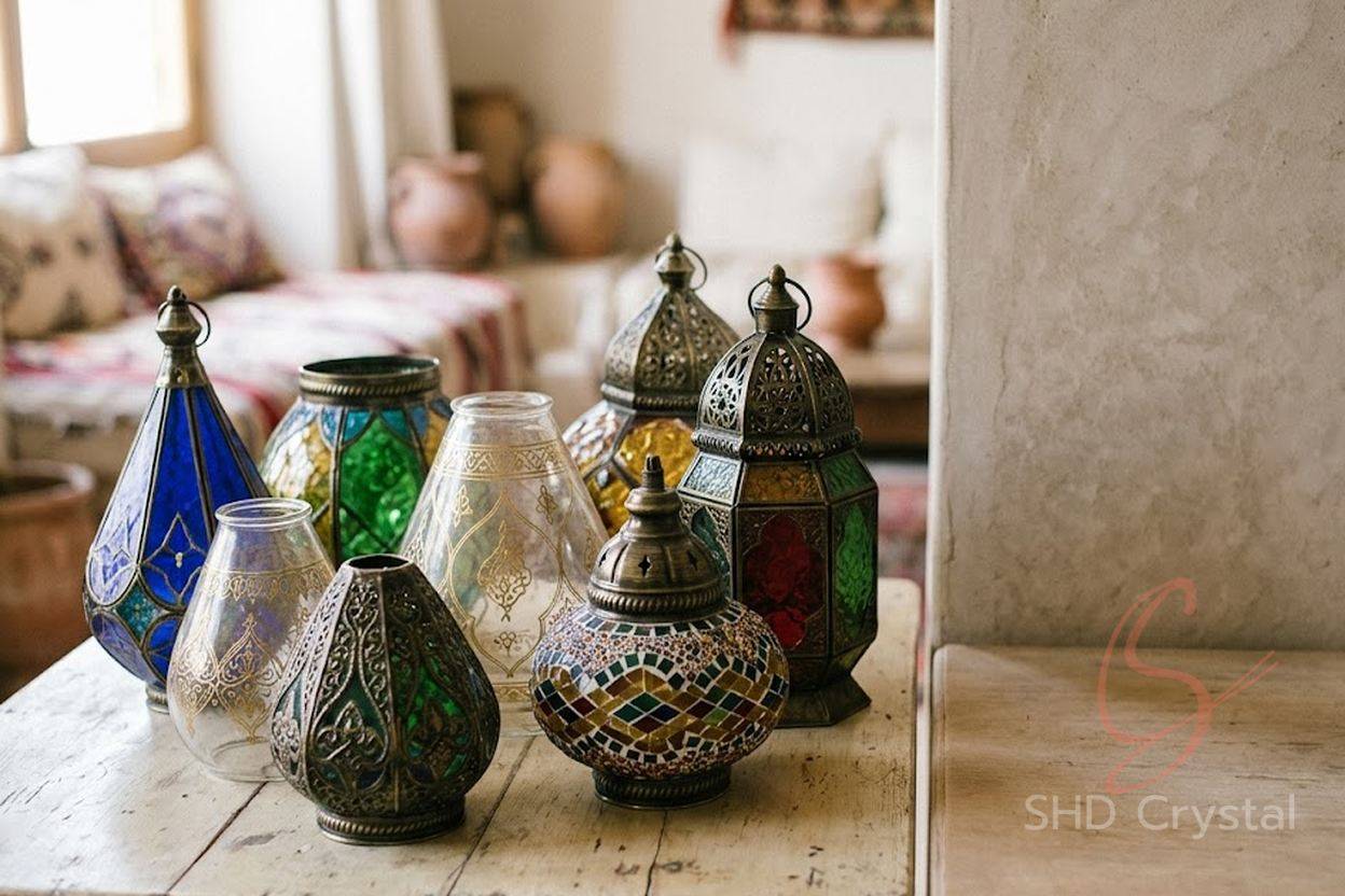 bespoke islamic style glass lampshades