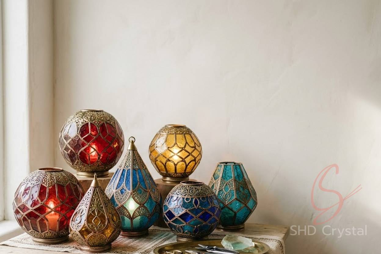 bespoke moroccan style glass lampshades
