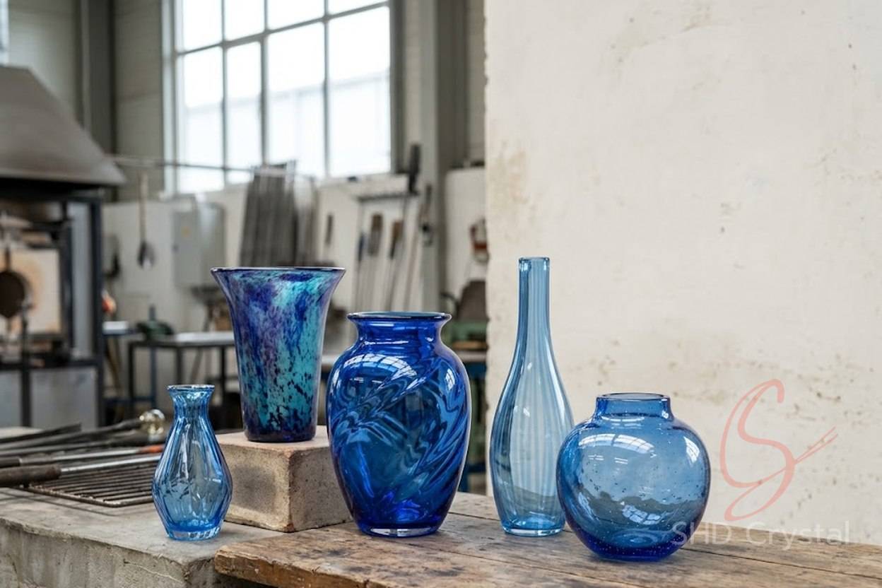 blue glassvase manufacturers