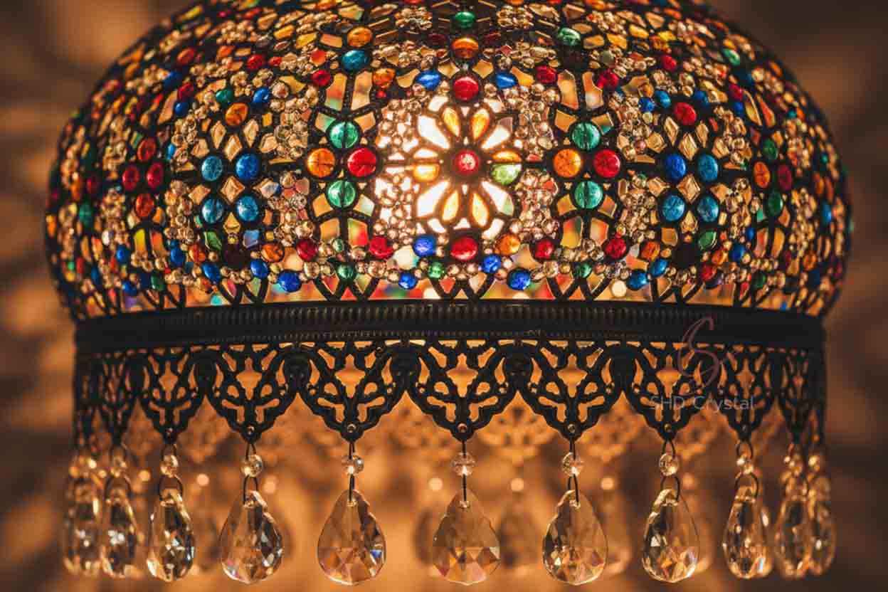 bohemian style glass lamp shades oem