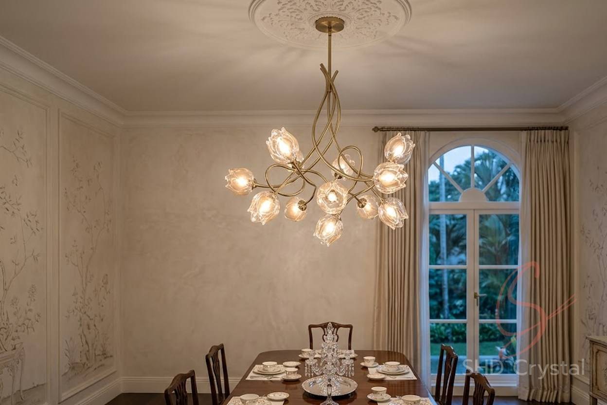 botanical glass lamp covers