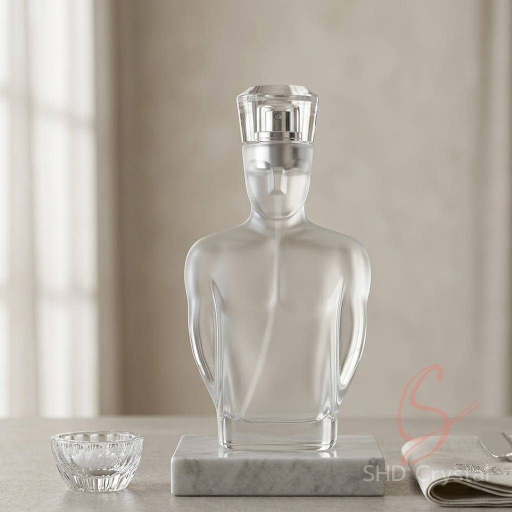 cologne bottle shaped like a man manufacturer