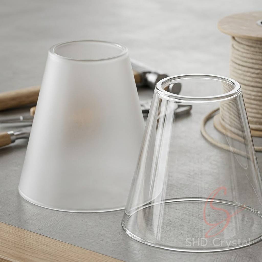 conical glass lamp shades factory