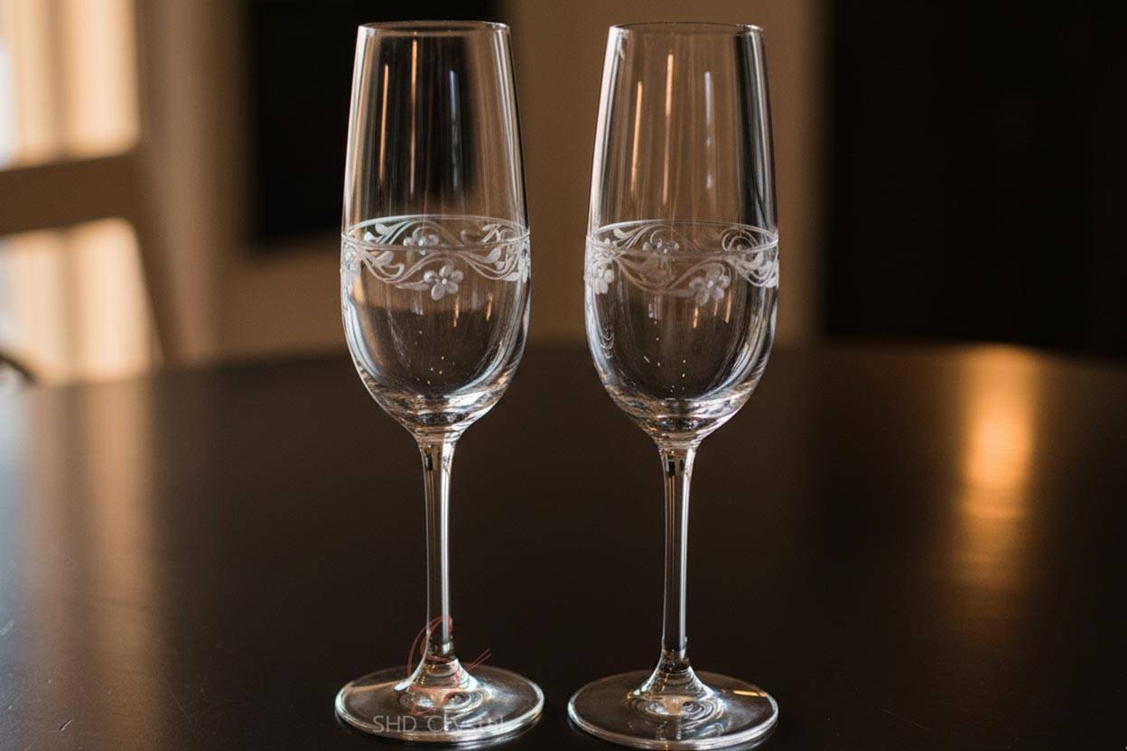 crystal champagne flutes