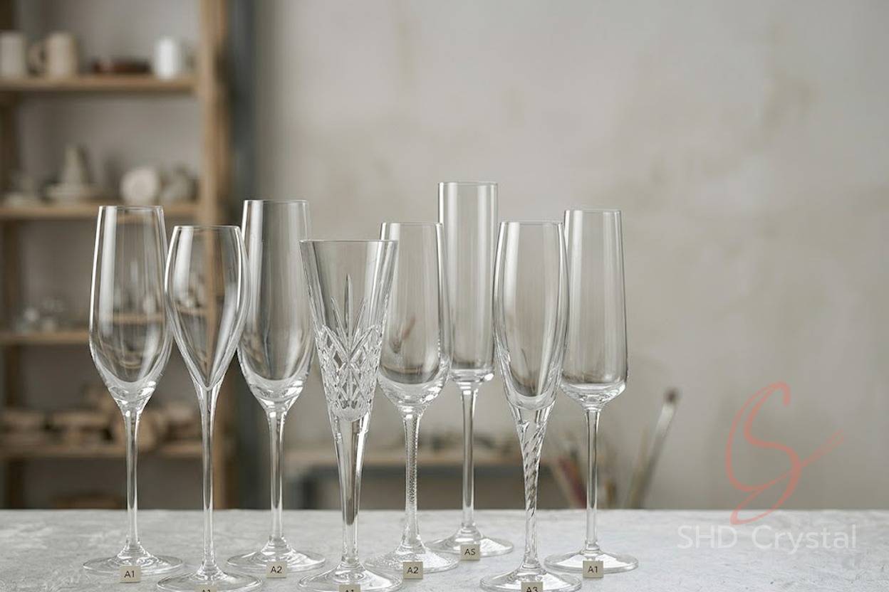 crystal champagne glass factory