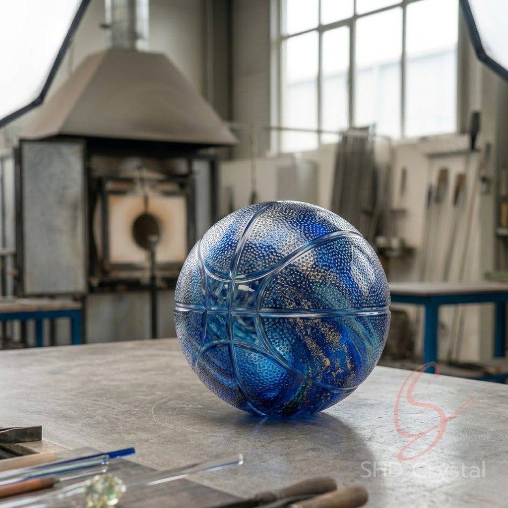 crystal glass basketball OEM