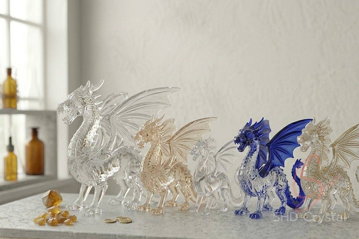 crystal glass dragon ODM