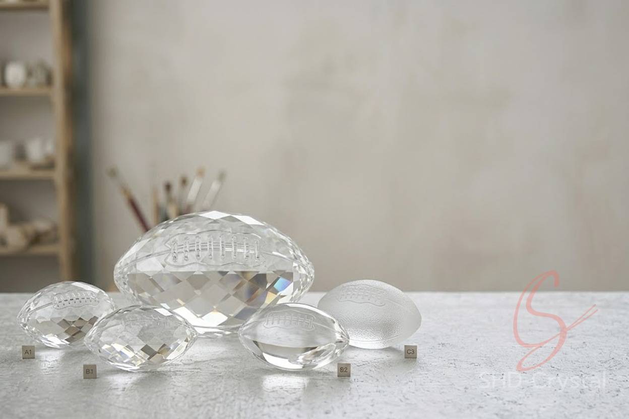 crystal glass football ODM