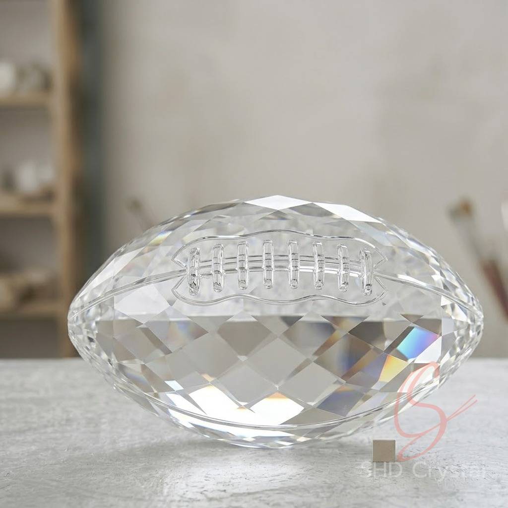 crystal glass football OEM