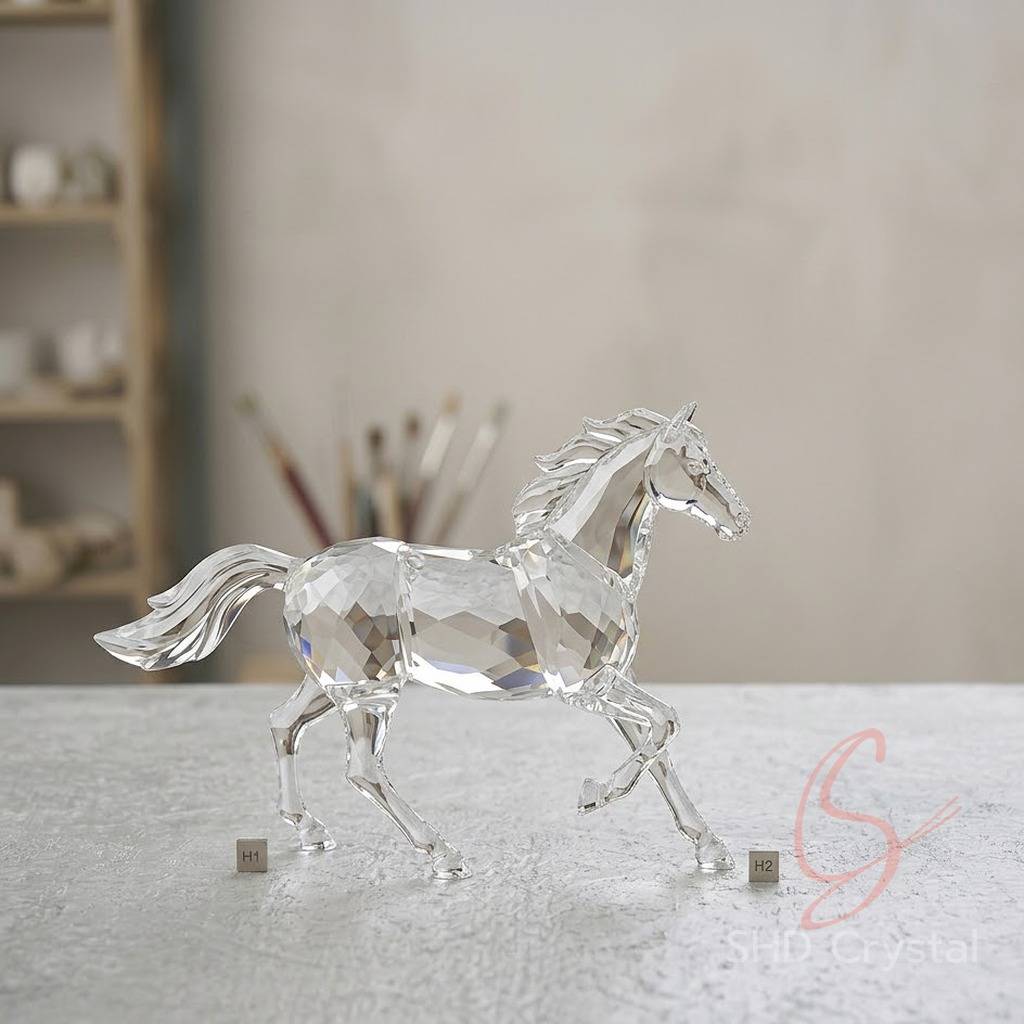 crystal glass horse OEM