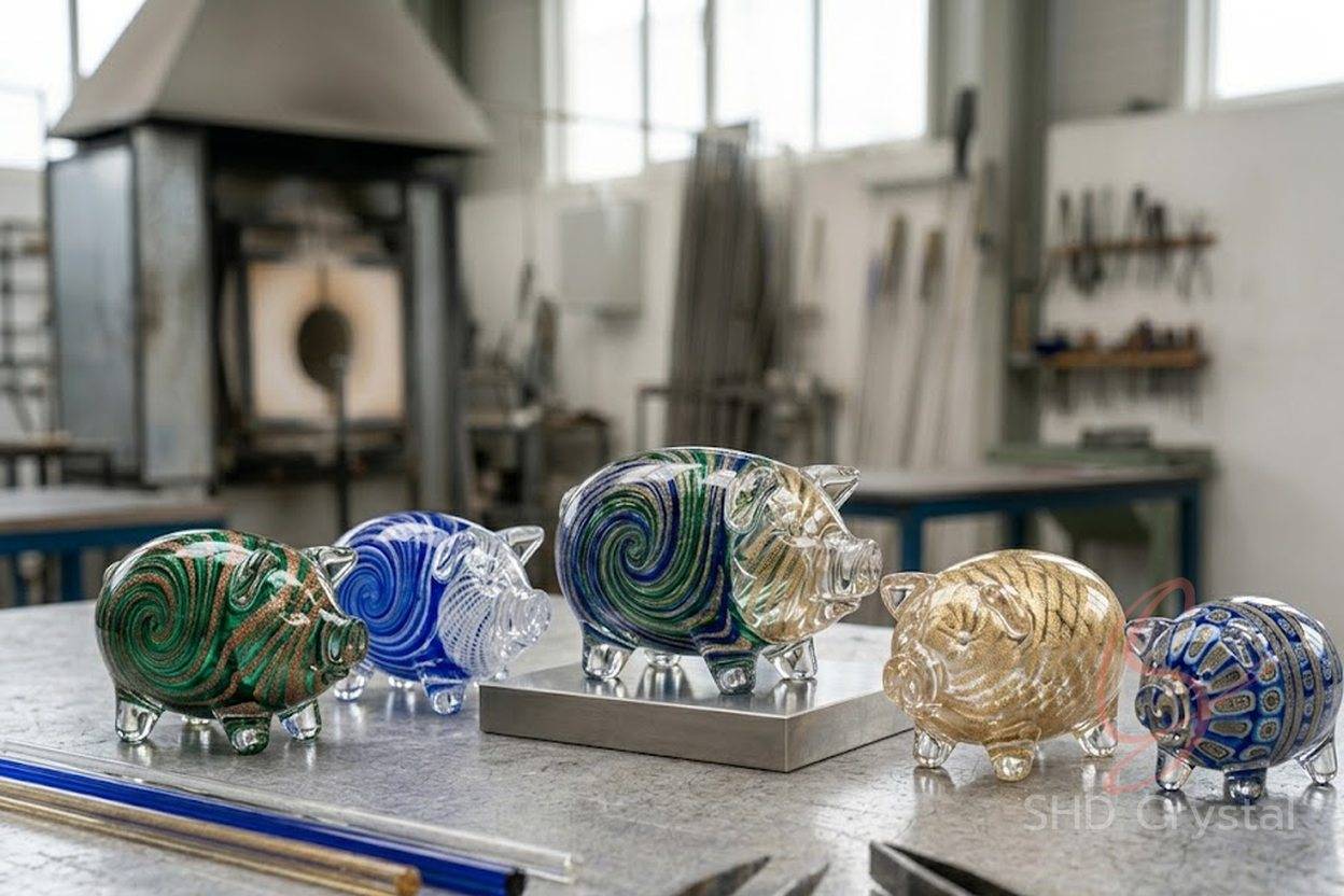 crystal glass pig ODM