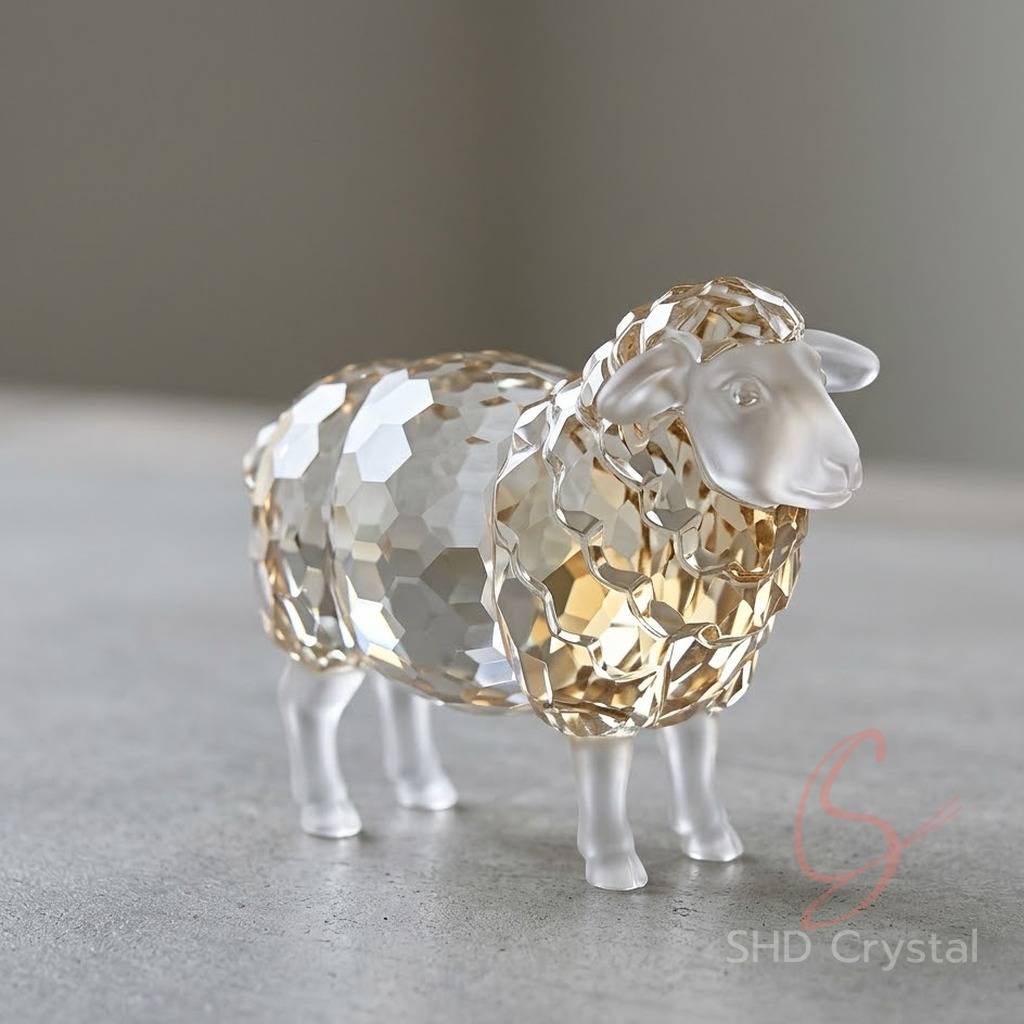 crystal glass sheep OEM