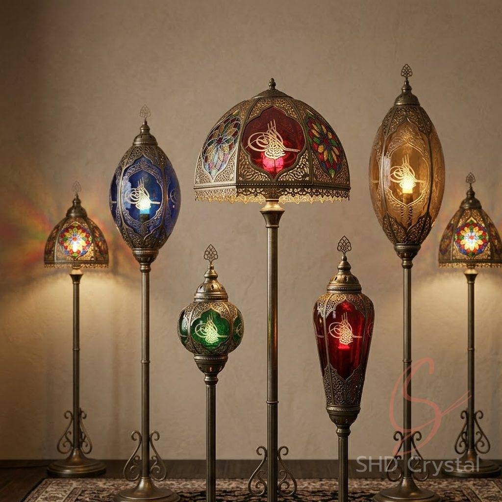 custom Ottoman Empire style glass lamp shades
