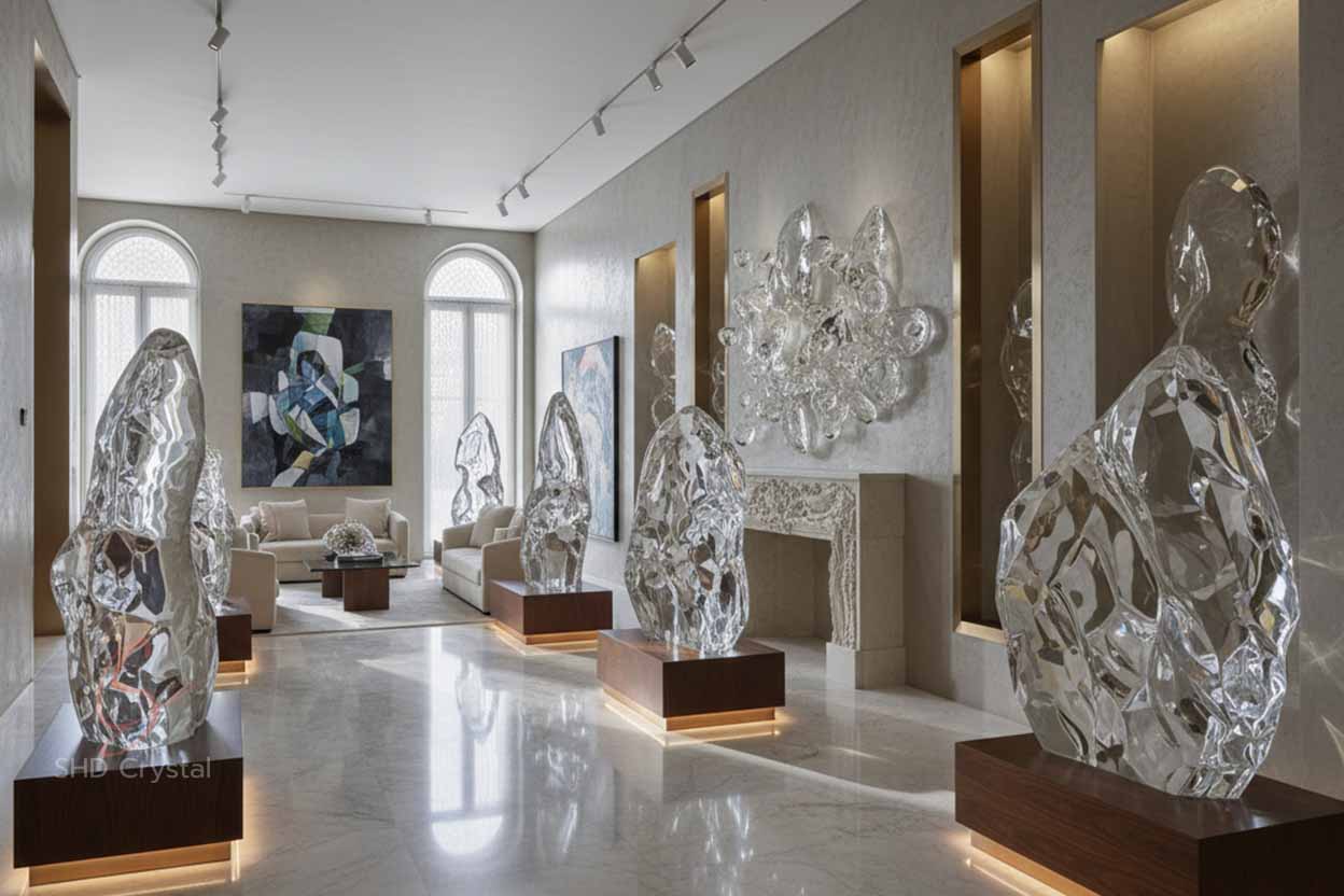 custom crystal glass art