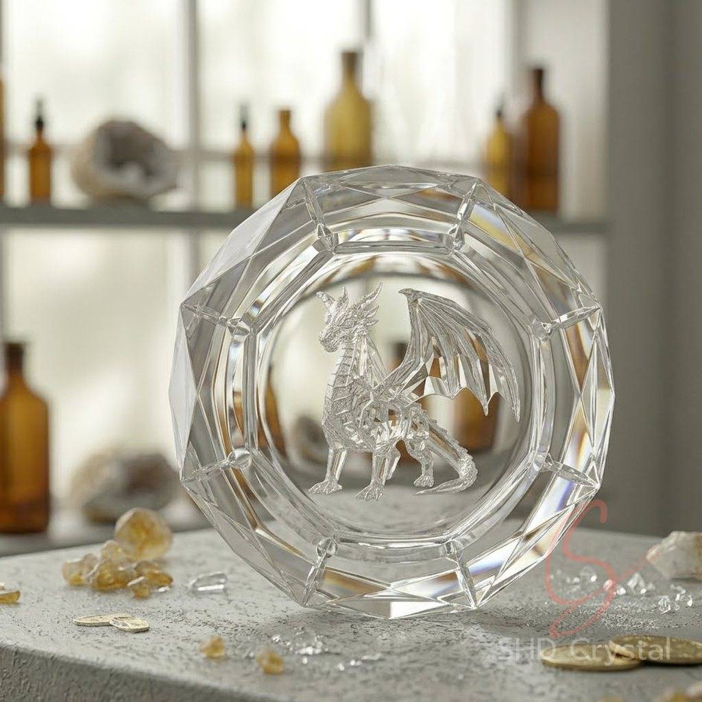 custom crystal glass ice puck