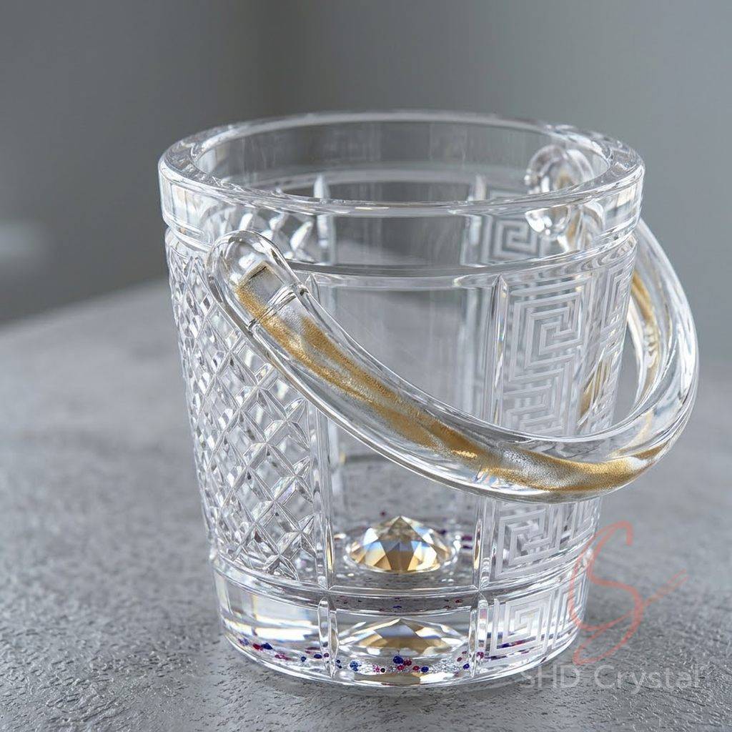custom crystal ice buckets