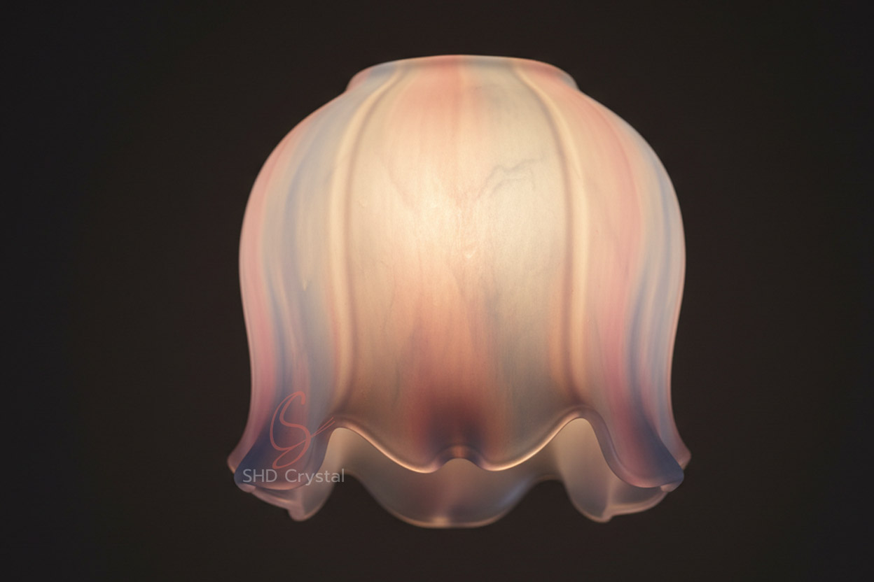custom floral glass lamp shades