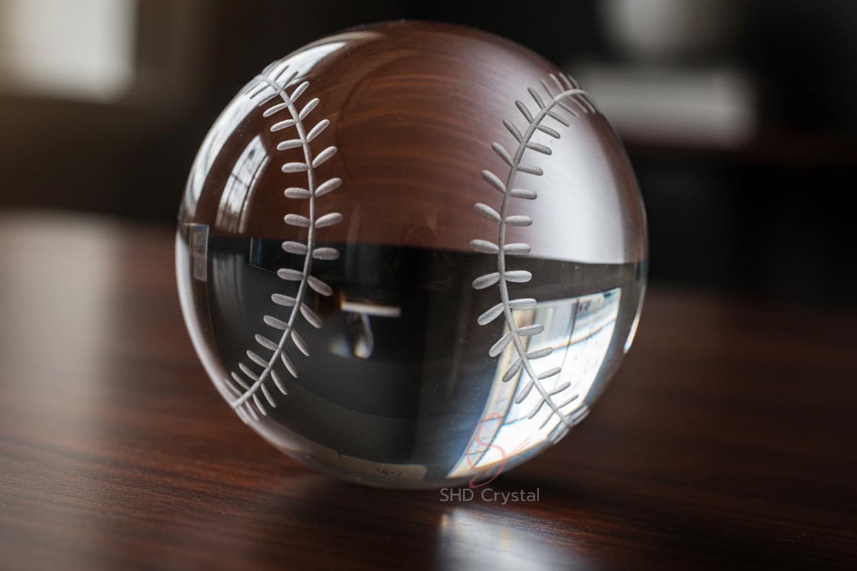 custom glass baseball decor