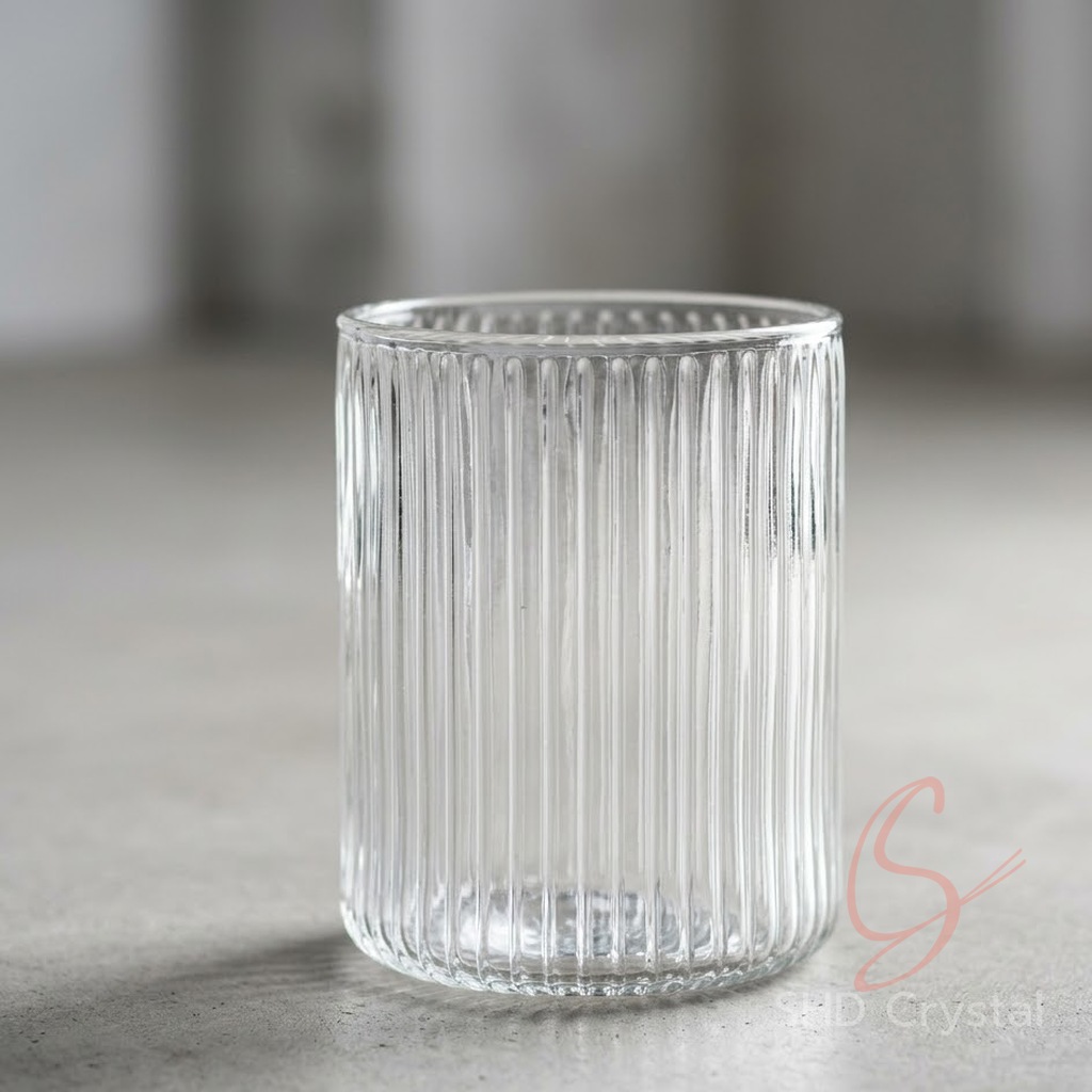 custom ribbed glass lampshades