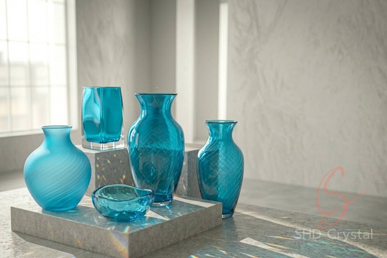 cyan glass vase manufacturers