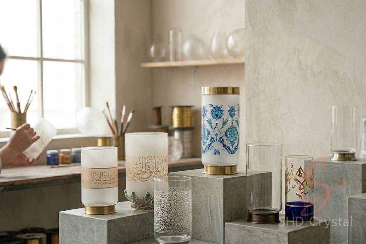 cylindrical glass lamp shades factory
